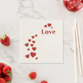 Serviette En Papier Amour avec des cœurs (En situation)