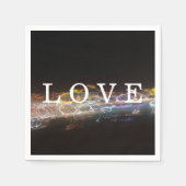 Serviette En Papier AMOUR avec lumières électriques (Devant)