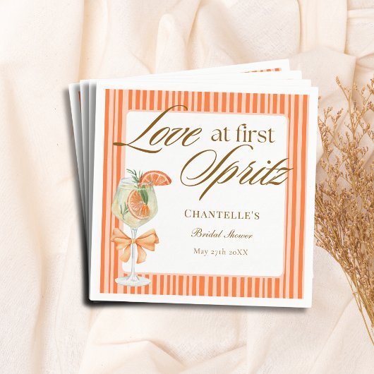 Serviette En Papier Amour Chic et BCBG au Premier Spritz de la Mariée