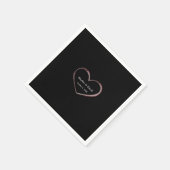 Serviette En Papier Amour Coeur Attractif Charming Mariage (Coin)