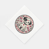 Serviette En Papier Amour dalmate (Coin)