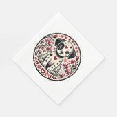 Serviette En Papier Amour dalmate (Coin)