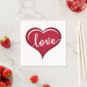 Serviette En Papier amour dans les valentines cardiaques (En situation)