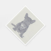 Serviette En Papier Amour de Bulldog (Coin)