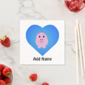 Serviette En Papier Amour de Cochon Mignon (En situation)