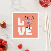 Serviette En Papier Amour de Donut (En situation)