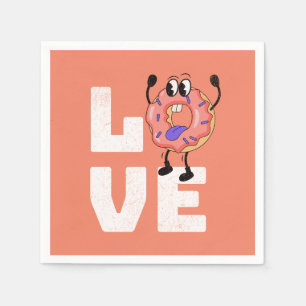 Serviette En Papier Amour de Donut