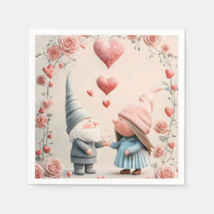Serviette En Papier Amour de gnome fantaisiste : Art adorable de la Sa