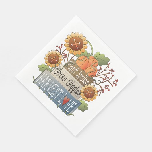 Serviette En Papier Amour de la récolte (Coin)