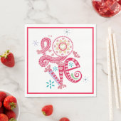 Serviette En Papier Amour de la Saint-Valentin (En situation)