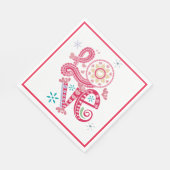 Serviette En Papier Amour de la Saint-Valentin (Coin)