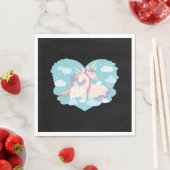 Serviette En Papier Amour de licorne (En situation)
