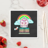 Serviette En Papier Amour de licorne (En situation)