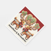 Serviette En Papier Amour de précieux rennes (Coin)