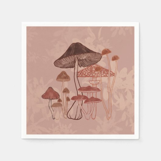 Serviette En Papier Amour des champignons (Devant)