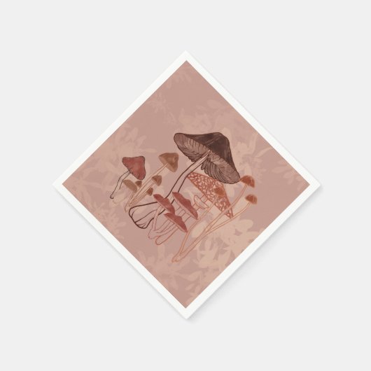 Serviette En Papier Amour des champignons (Coin)