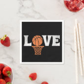 Serviette En Papier Amour du basket-ball (En situation)