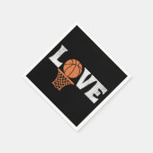 Serviette En Papier Amour du basket-ball (Coin)