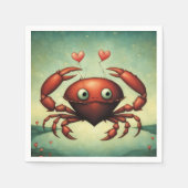 Serviette En Papier Amour du crabe (Devant)
