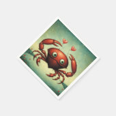Serviette En Papier Amour du crabe (Coin)