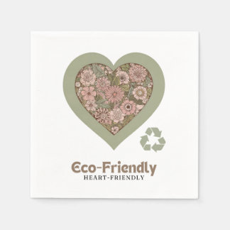 Serviette En Papier Amour Éco et Coeur