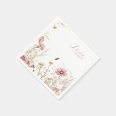 Serviette En Papier Amour en fleur Douche nuptiale (Coin)