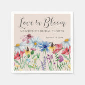 Serviette En Papier Amour en Fleur Fleur sauvage Fête des mariées de c (Devant)