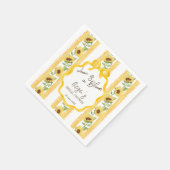 Serviette En Papier Amour en fleurs tournesols nuptiale douche monogra (Coin)