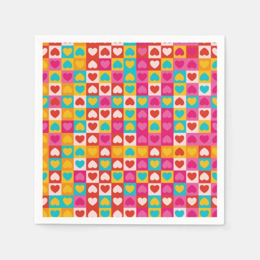 Serviette En Papier Amour en Motif (Devant)