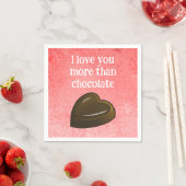 Serviette En Papier Amour et Chocolat (En situation)