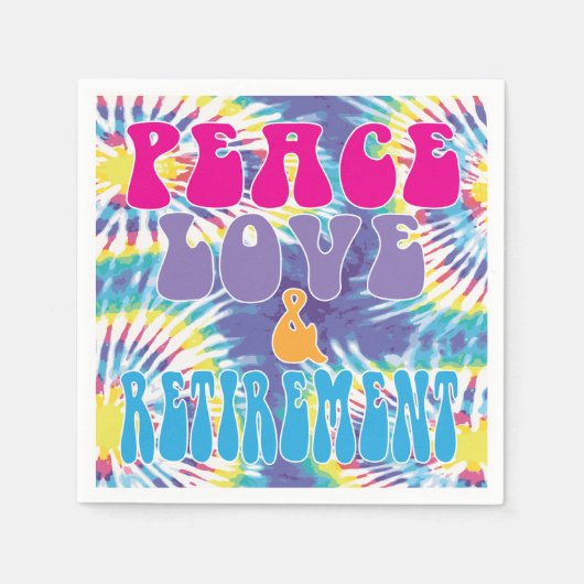 Serviette En Papier Amour et retraite pour la paix amusante avec teint (Devant)