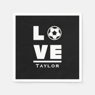 Serviette En Papier Amour Et Vivre Football Football Sport Ventilateur