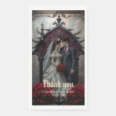 Serviette En Papier Amour Éternel Gothique  (Devant)