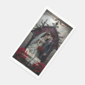 Serviette En Papier Amour Éternel Gothique  (Coin)