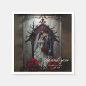 Serviette En Papier Amour Éternel Gothique  (Devant)