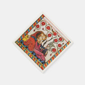 SERVIETTE EN PAPIER AMOUR ÉTERNEL MÉDIÉVAL (Coin)