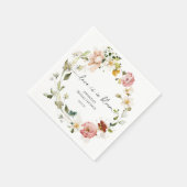 Serviette En Papier Amour fleur sauvage en fleur (Coin)