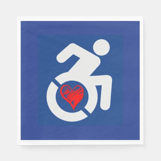 Serviette En Papier Amour Handicap (Devant)