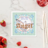 Serviette En Papier Amour Mémoire Angel Dove (En situation)