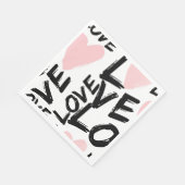 Serviette En Papier Amour moderne (Coin)