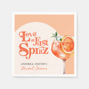 Serviette En Papier Amour Moderne à Première Gorgée de Spritz Réceptio