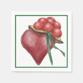 Serviette En Papier Amour noir (Devant)