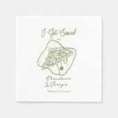 Serviette En Papier Amour & Pizza | Dîner de répétition décontracté (Devant)