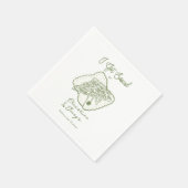 Serviette En Papier Amour & Pizza | Dîner de répétition décontracté (Coin)