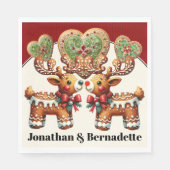 Serviette En Papier Amour précieux de renne (Devant)