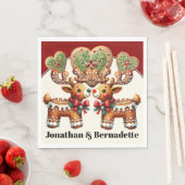 Serviette En Papier Amour précieux des rennes (En situation)