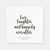 Serviette En Papier Amour rire et bonheur toujours après (Devant)