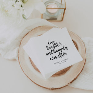 Serviette En Papier Amour rire et bonheur toujours après