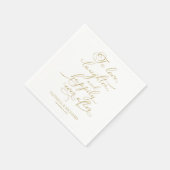 Serviette En Papier Amour, rire et bonheur toujours après Mariage (Coin)