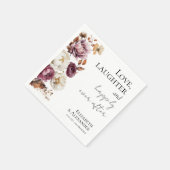 Serviette En Papier Amour, rire et bonheur toujours après Mariage (Coin)